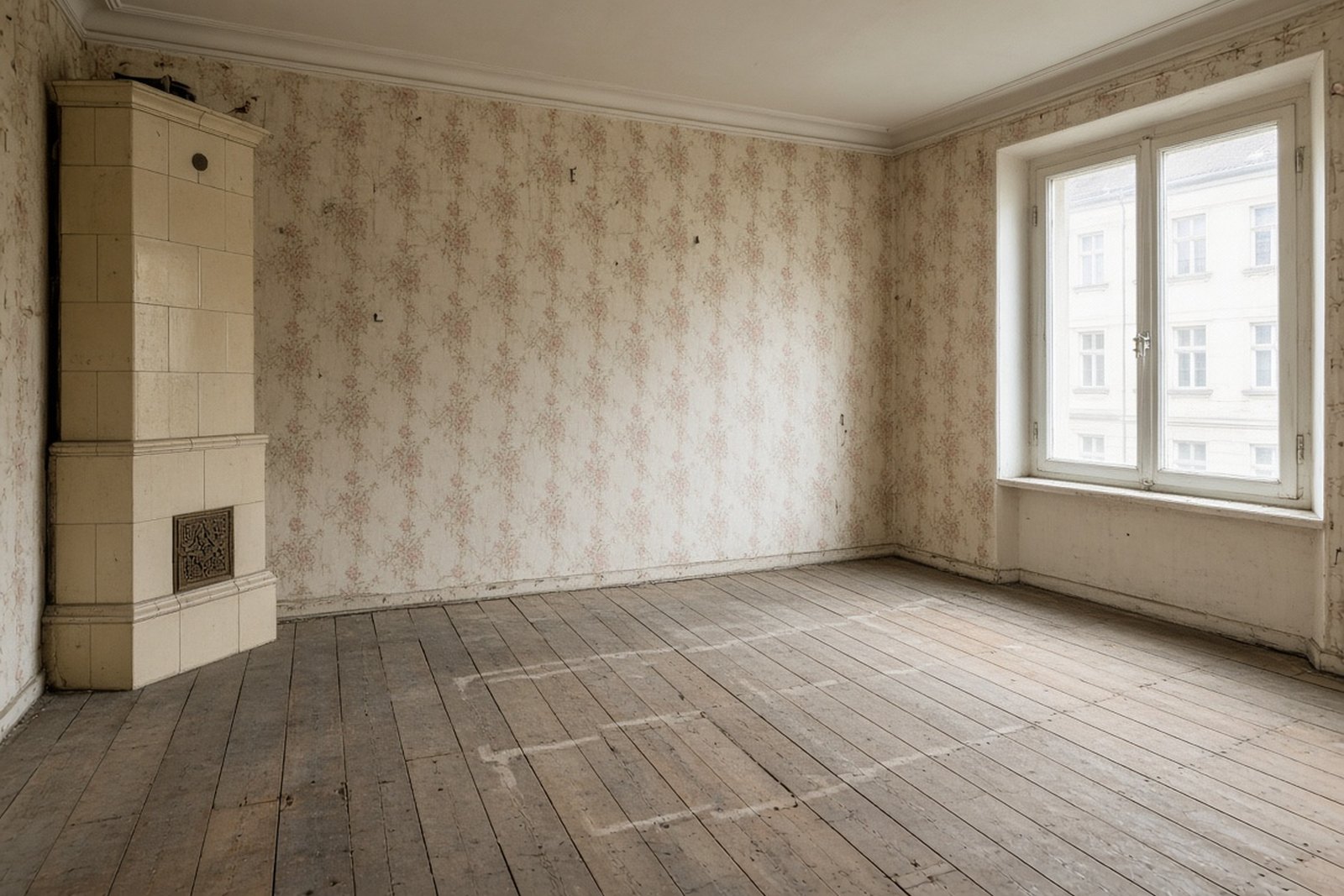 Dieselbe Wohnung nach der Räumung