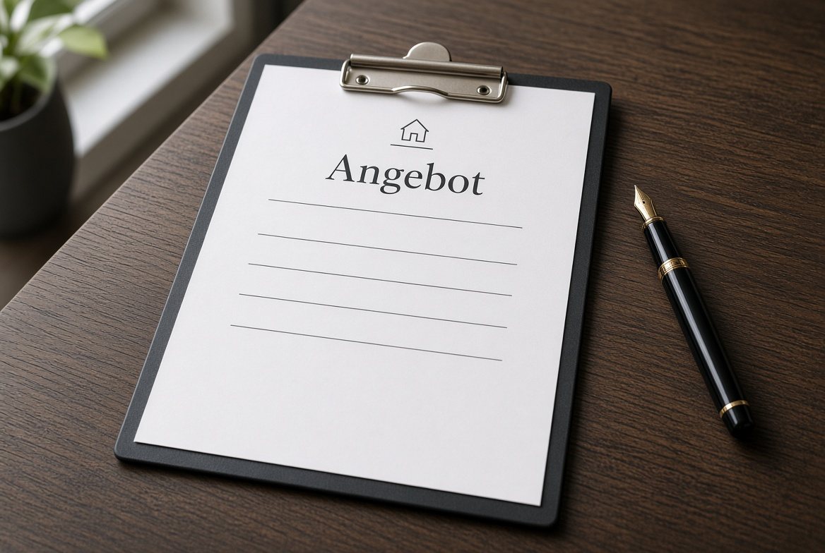 Formelles Angebotsformular ohne Kundendaten